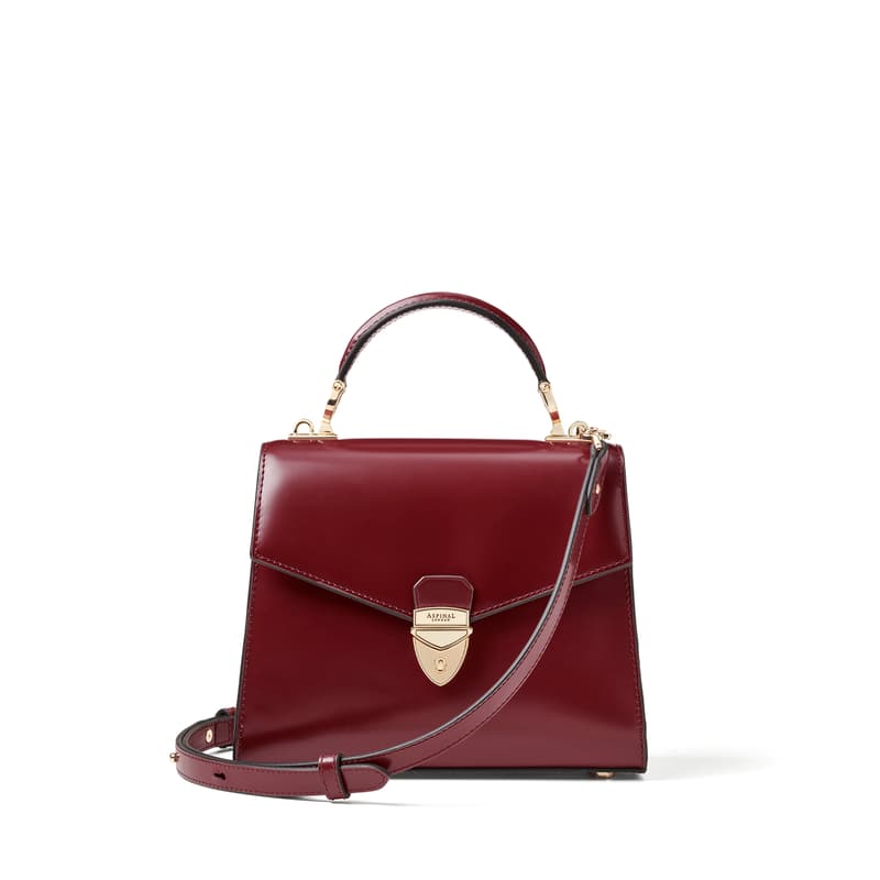 Aspinal Of London Womens Mayfair 2 Medium Leather Top-handle Bag Merlot In Burgundy
