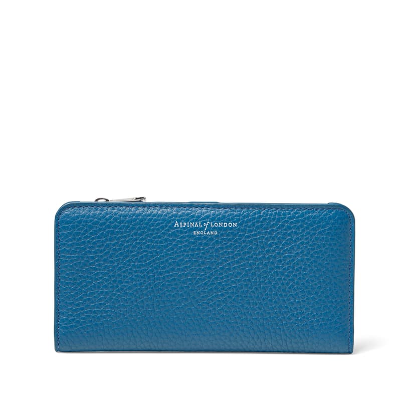 Aspinal Of London Mayfair Large Credit Card Wallet In Blue