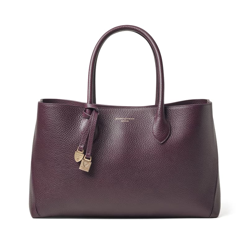 Aspinal Of London Tote In Purple