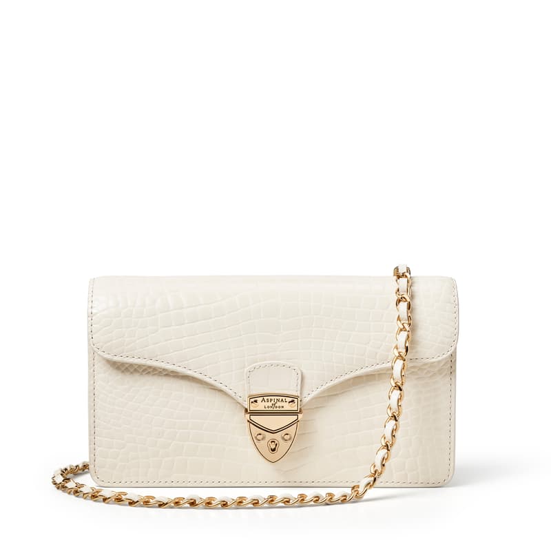Aspinal Of London Mayfair Clutch In White