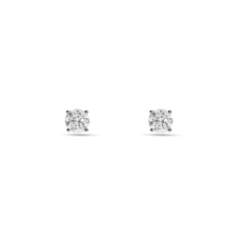 Aspinal Of London Floating Solitaire Diamond Stud Earrings In Metallic