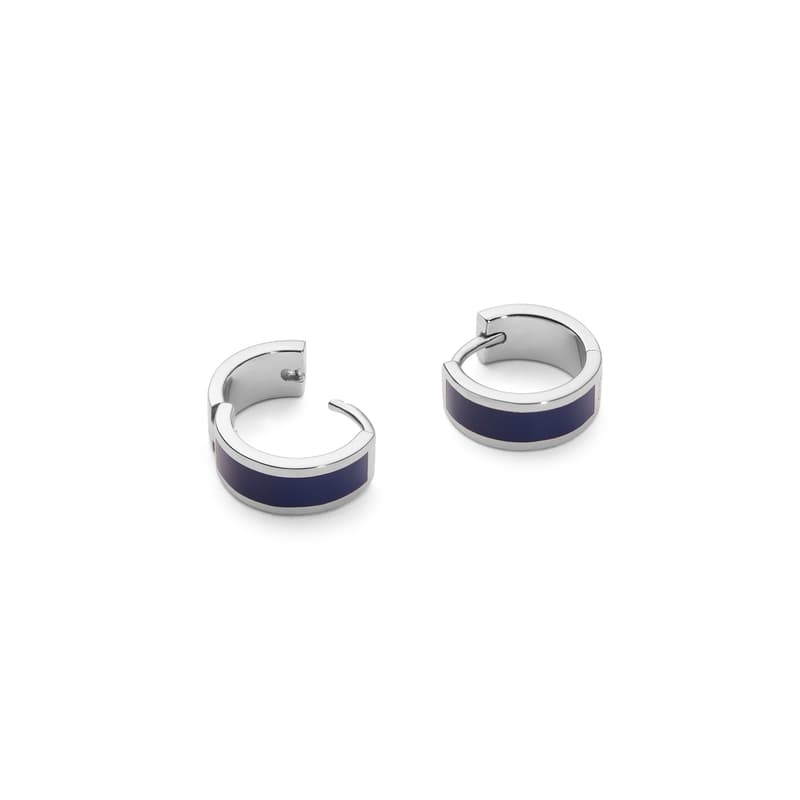 Aspinal Of London Enamel Huggie Earrings In Multi