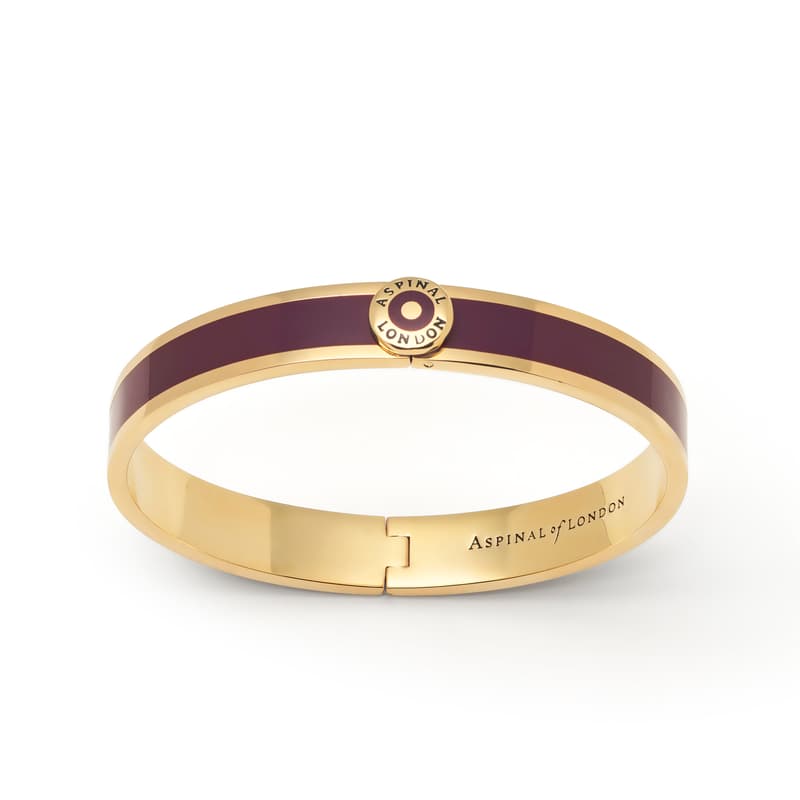 Aspinal Of London Enamel Bangle In Multi