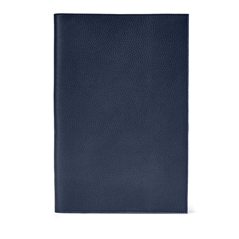 Aspinal Of London A4 Refillable Leather Journal In Blue