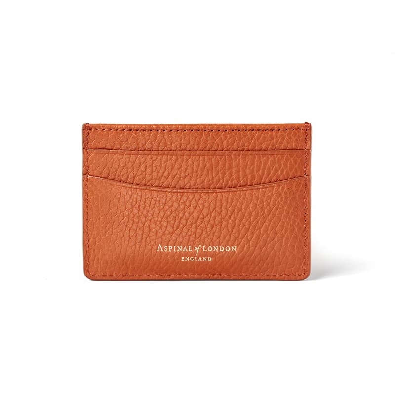 Aspinal Of London Slim Credit Card Holder In Orange