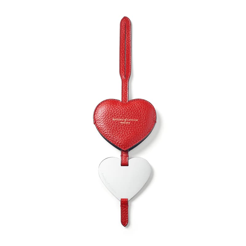 Aspinal Of London Heart Mirror Handbag Charm In Multi