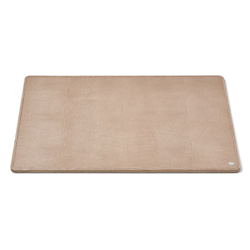 Aspinal of London A3 Desk Pad in Latte Lizard