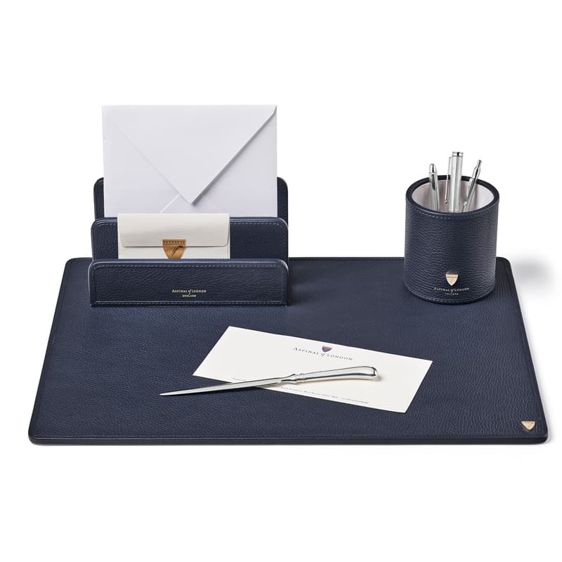 Aspinal Of London A3 Desk Pad In Black