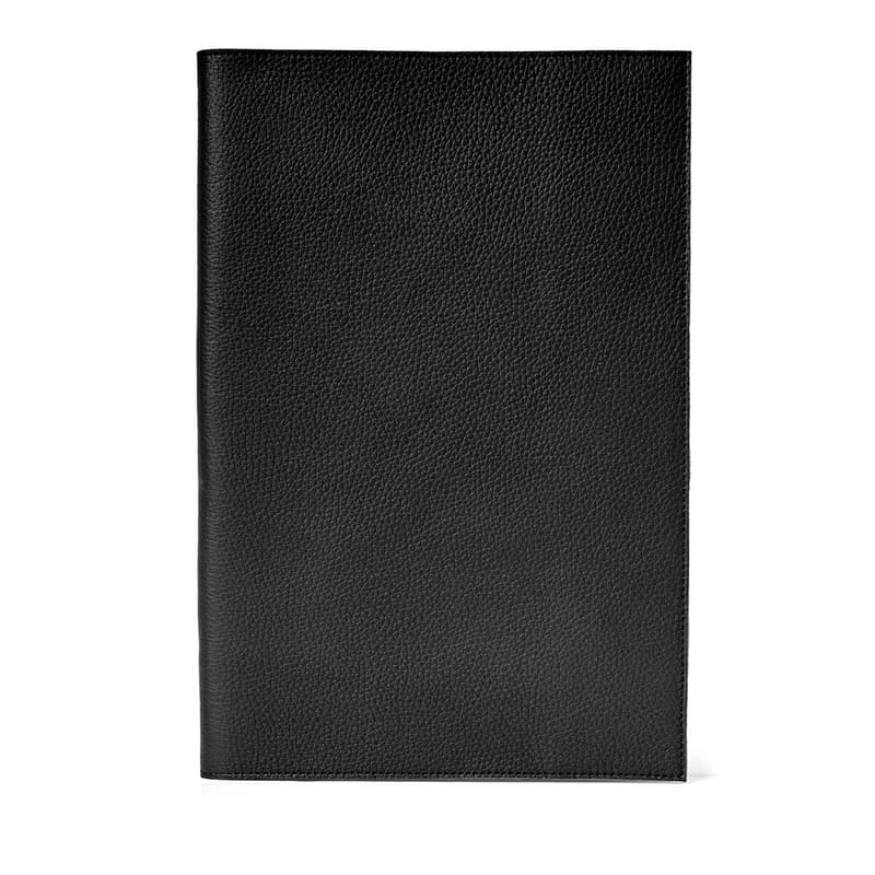 Aspinal Of London A4 Refillable Leather Journal In Black
