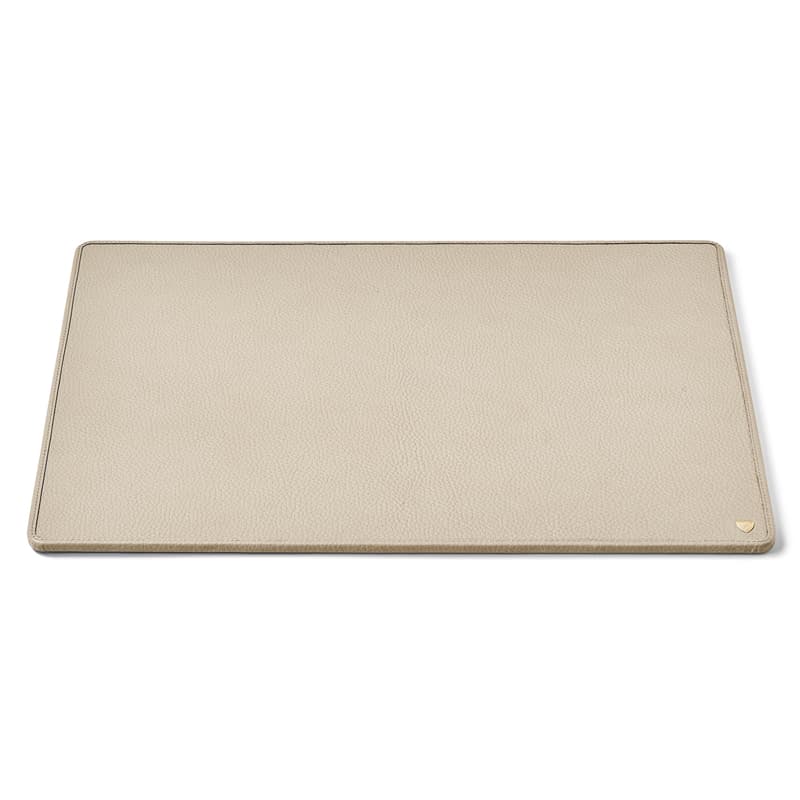 Aspinal of London A3 Desk Pad in Dove Grey Pebble