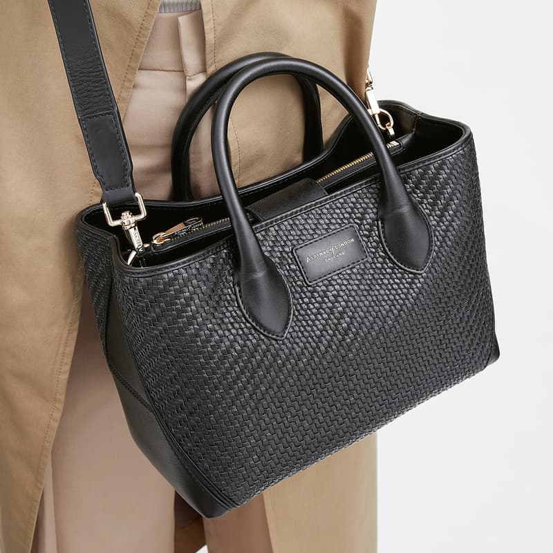 Aspinal Of London Midi London Tote In Black