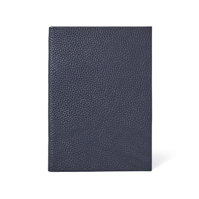 Aspinal Of London A5 Leather Bound Notebook In Blue