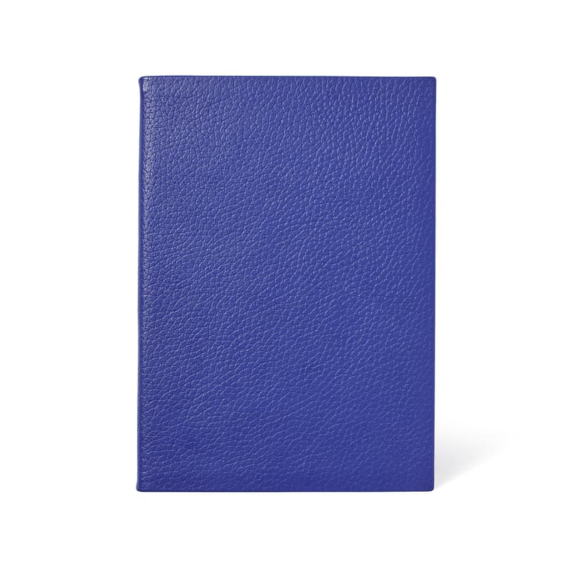 Aspinal Of London A5 Leather Bound Notebook In Blue