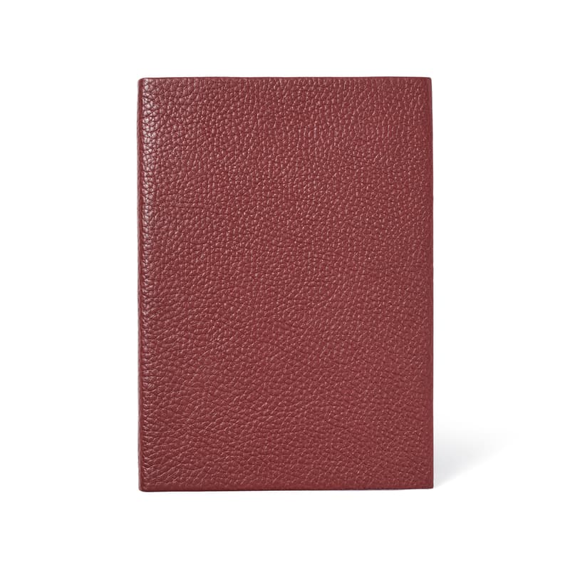 Aspinal Of London A5 Leather Bound Notebook In Red