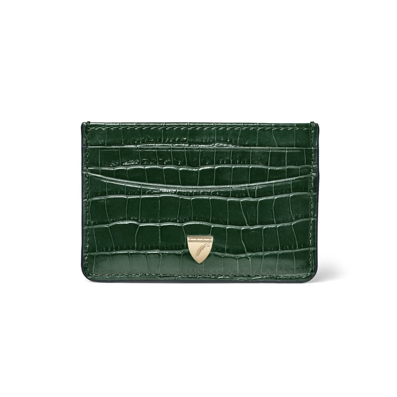 Aspinal Of London Slim Credit Card Holder In Green