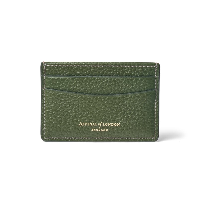 Aspinal Of London Slim Credit Card Holder In Green