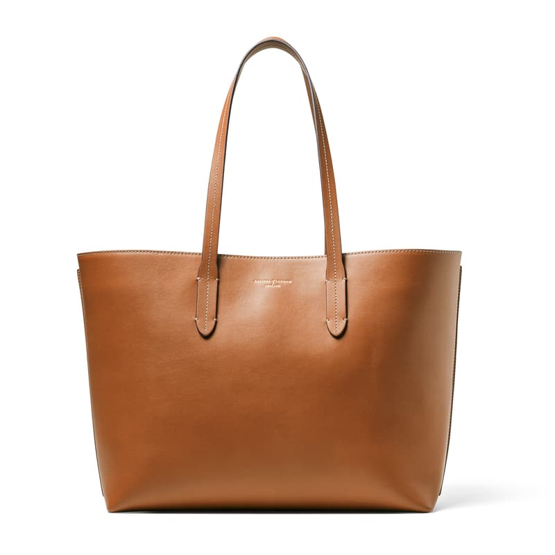 Aspinal Of London East West Tote In Brown