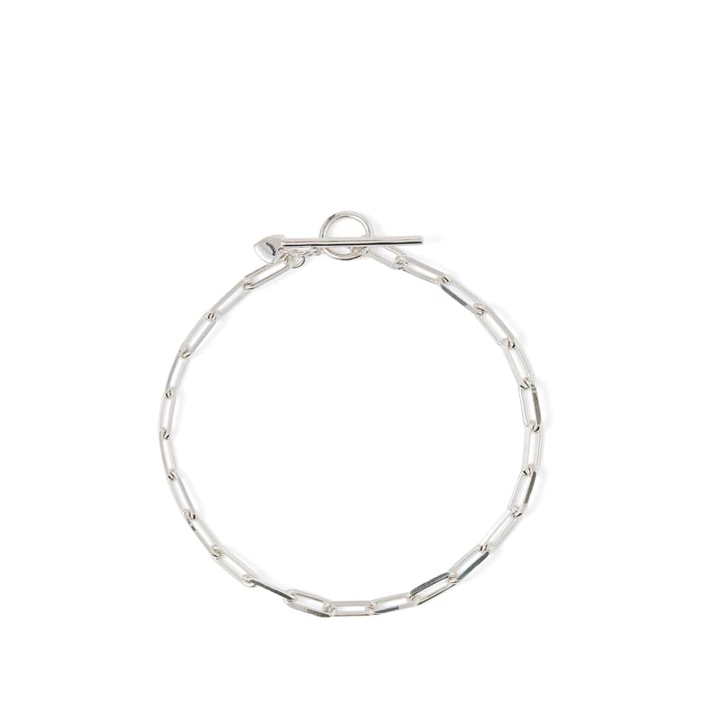 Aspinal Of London Paper Clip Chain Bracelet In Silver