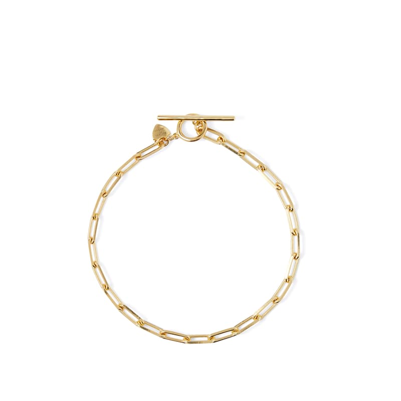 Aspinal Of London Paper Clip Chain Bracelet In Gold
