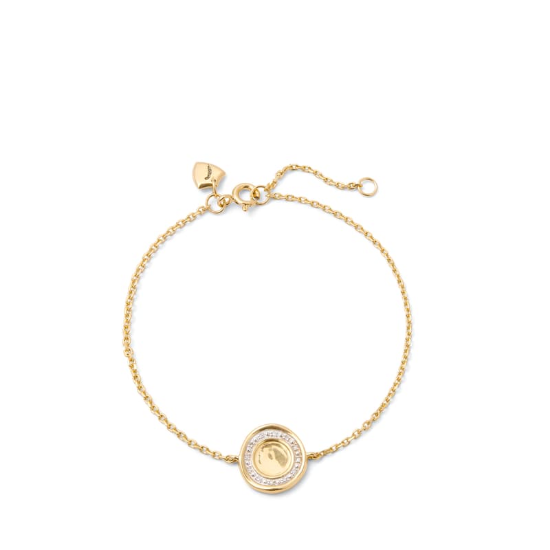 Aspinal of London Diamond Wax Seal Bracelet in 18ct Gold Vermeil