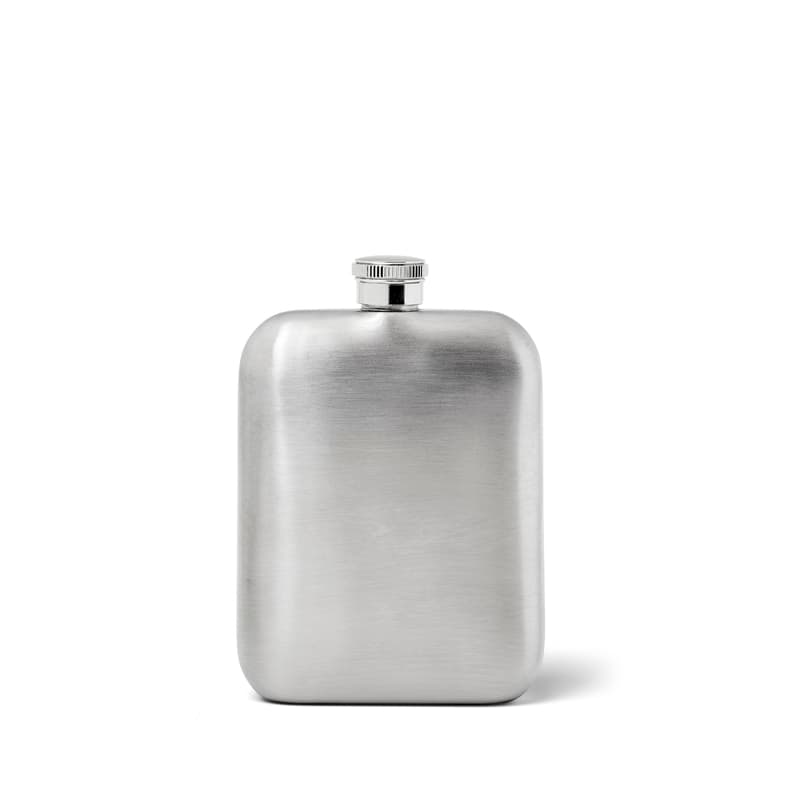 Aspinal Of London 5oz Hip Flask With Leather Pouch In Red
