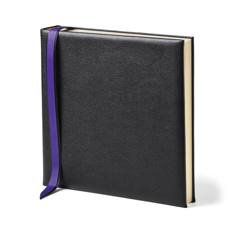 Aspinal of London 12-inch Leather Photo Album in Black Pebble Aspinal of London 12-inch Leather Photo Album in Black Pebble