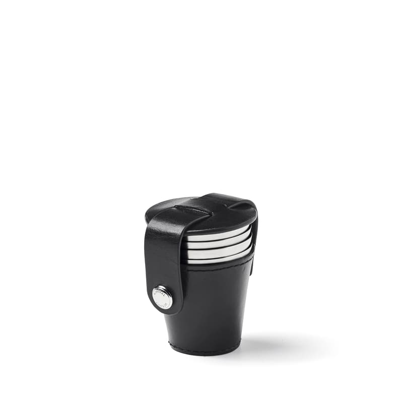 Aspinal of London Shot Cups in Smooth Black Aspinal of London Shot Cups in Smooth Black