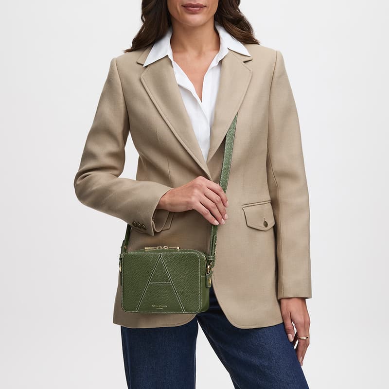 Aspinal Of London Camera Crossbody Bag In Green