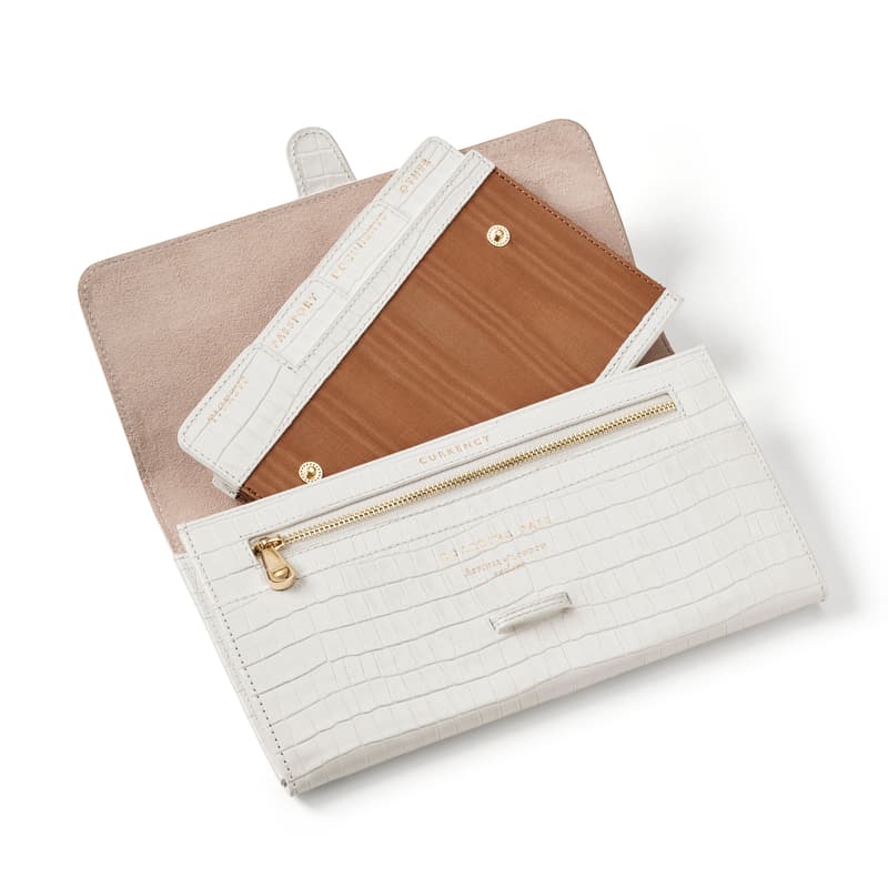 Aspinal Of London Travel Wallet In Brown