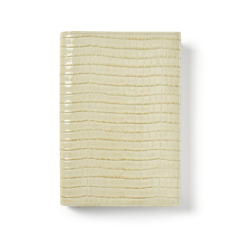 Aspinal Of London A5 Refillable Leather Journal In Yellow