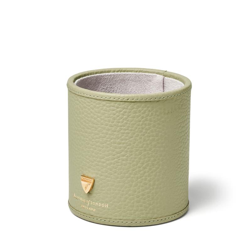 Aspinal Of London Round Pen Pot In Green