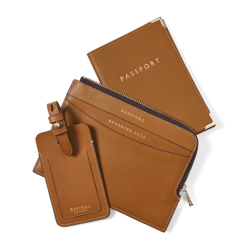 Aspinal Of London Zipped Travel Collection In Brown