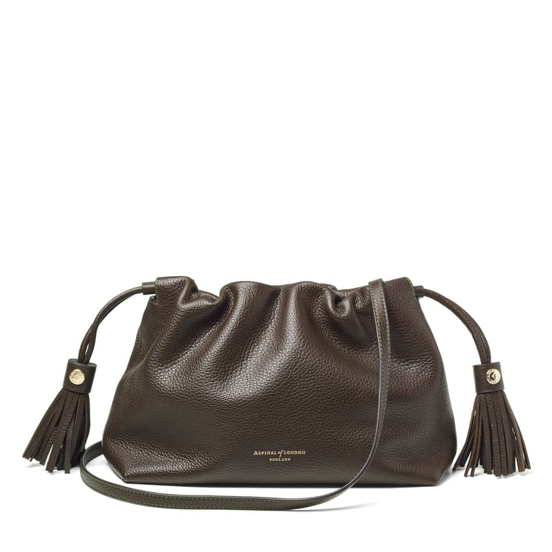 Aspinal Of London Hudson Large Crossbody Pouch In Brown