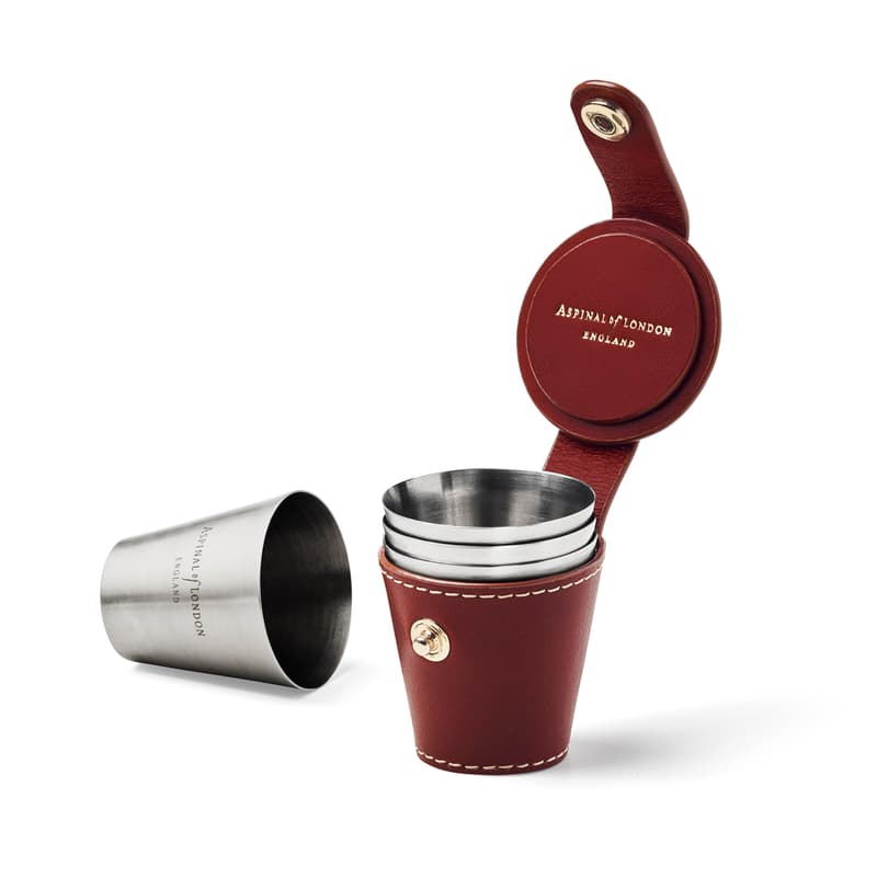 Aspinal Of London Shot Cups In Red