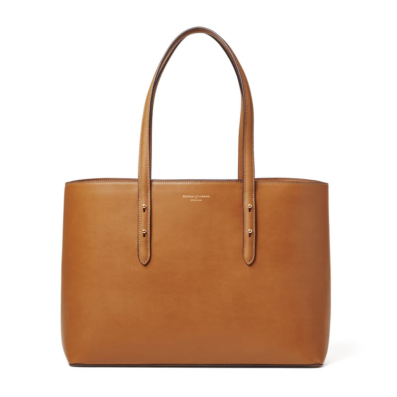 Aspinal of London Regent Tote in Smooth Tan