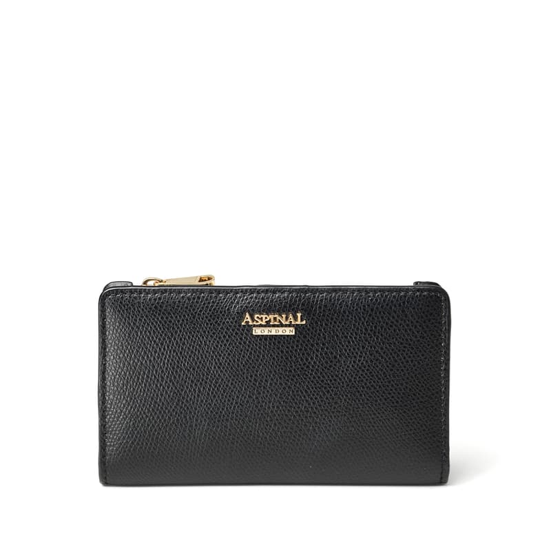 Aspinal Of London Womens Mayfair Small Leather Purse Black In Black