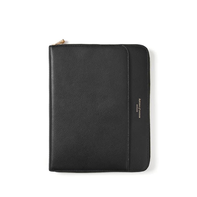 Aspinal Of London A5 Organiser Portfolio In Black