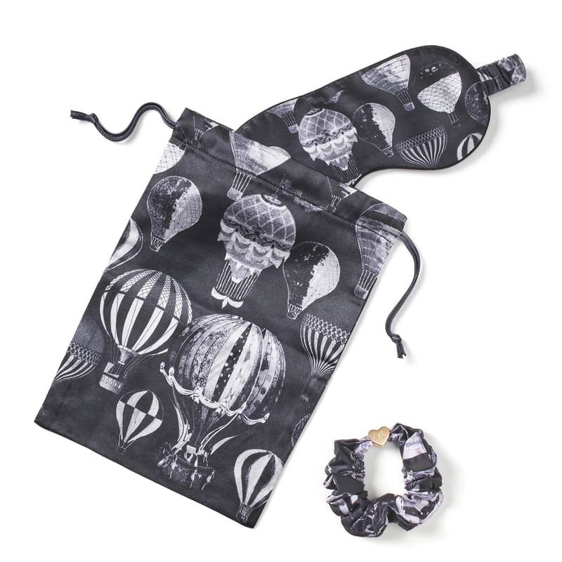 Aspinal Of London Silk Eye Mask Set In Black
