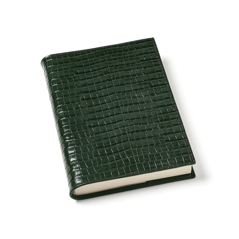 Aspinal Of London A5 Refillable Luxury Journal In Green