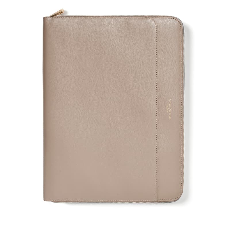 Aspinal Of London A4 Compact Organiser Padfolio In Neutral