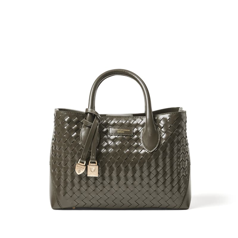 Aspinal Of London Midi London Tote In Green