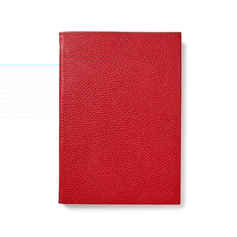 Aspinal Of London A5 Leather Bound Notebook In Brown