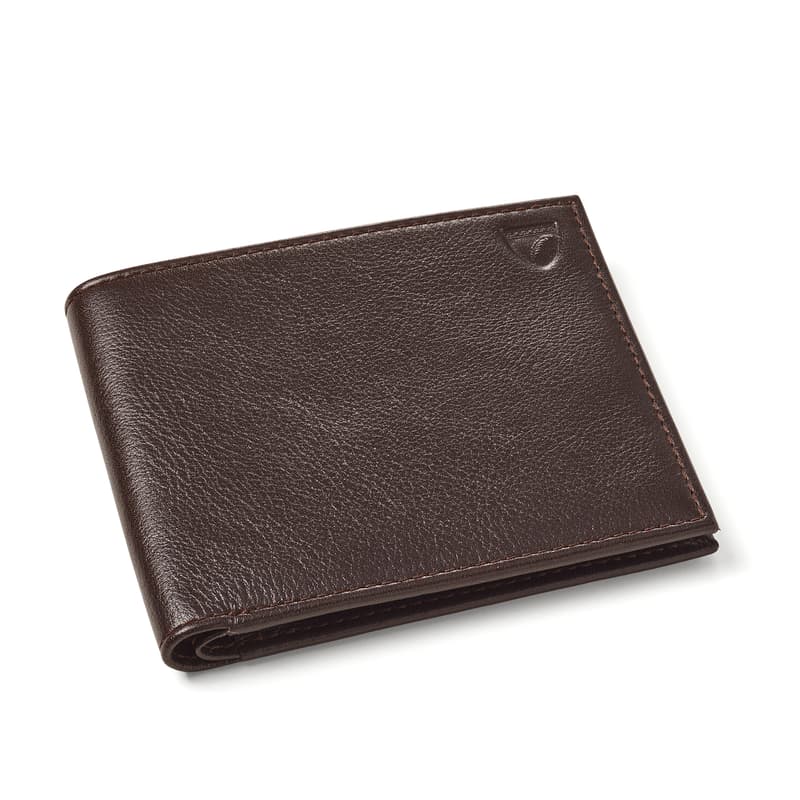 Aspinal Of London 8 Card Billfold Wallet In Brown