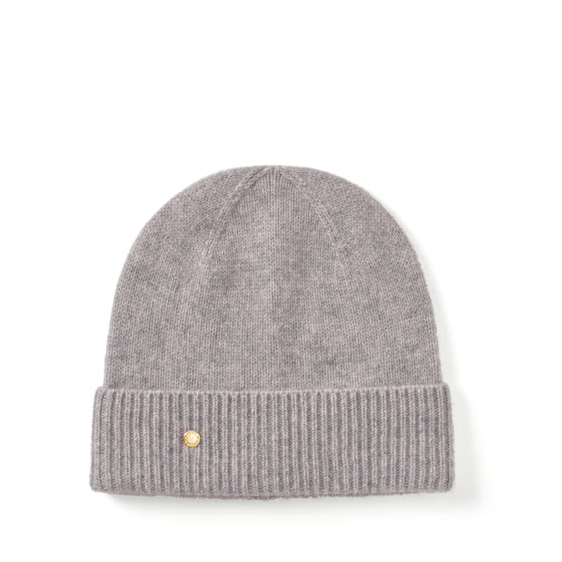 Aspinal Of London Pure Cashmere Beanie Hat In Gray