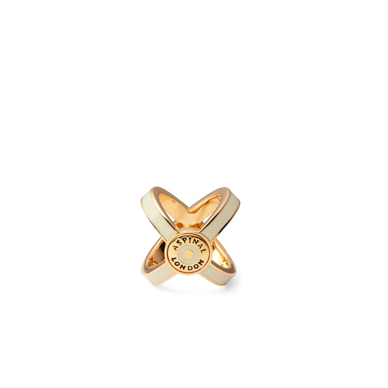 Aspinal Of London Scarf Ring In Gold