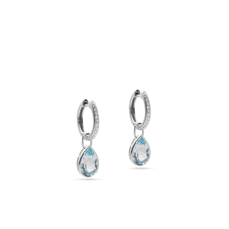 Aspinal Of London Drop Earrings In Blue