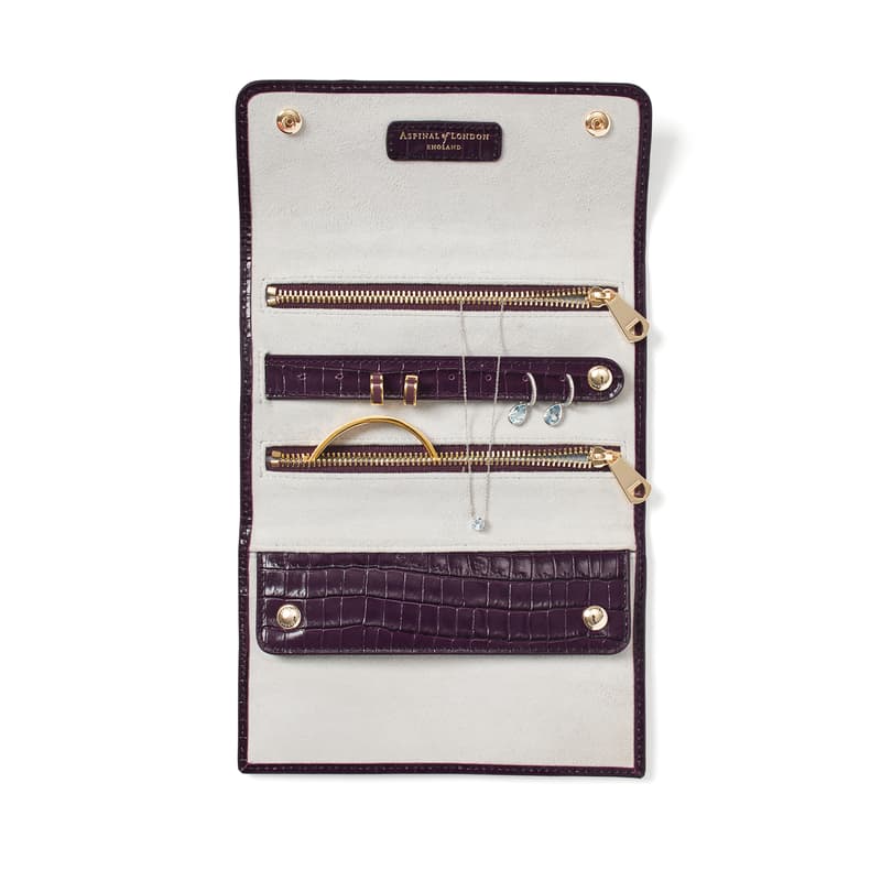 Aspinal Of London Travel Jewellery Roll In Multi