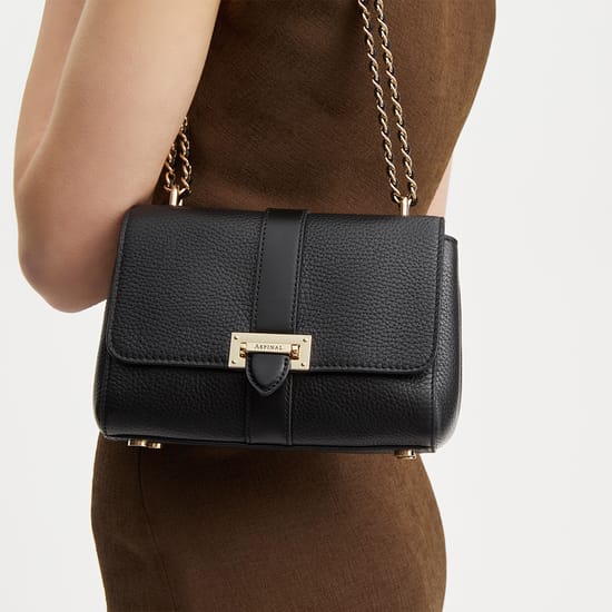 Soft Taupe Pebble Aspinal Large Lottie Bag Lottie Shoulder Bag In