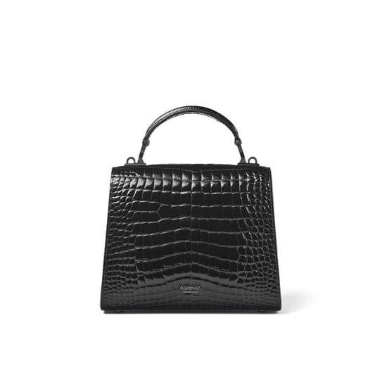 【ASPINAL OF LONDON】Midi Mayfair 2 レザー 2WAY バッグ Midi Mayfair® 2 Top Handle Bag in Verdant Green Lizard | Aspinal