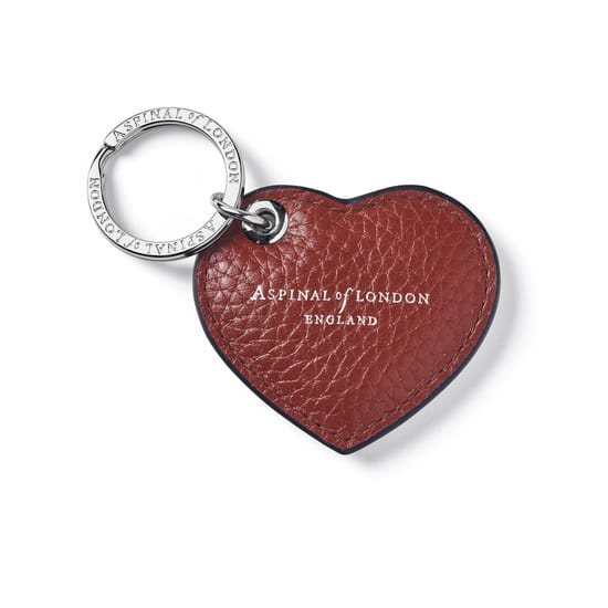 Merlot Aspinal Of London Heart Keyring Small Heart Keyring In